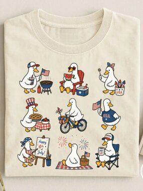 Funny 4th of July Goose Shirt, USA Independence Day Shirt